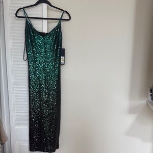 Emerald Green Sequin Dress